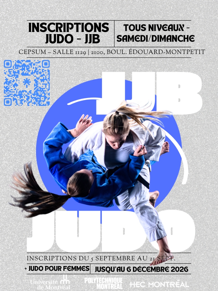 Affiche officielle judo UdeM A2026